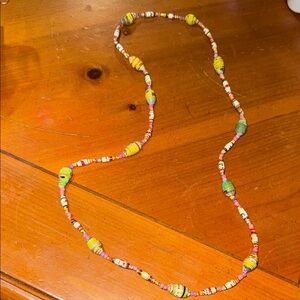 Vintage Colorful Paper Necklace